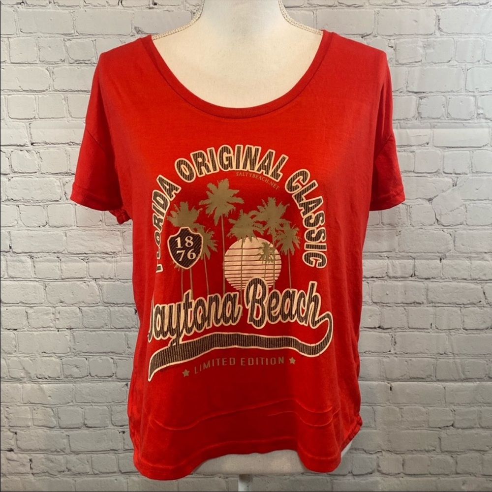 BANANA SPLIT Daytona Beach T-shirt Red-Large
